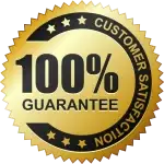 100% satisfaction guarantee badge