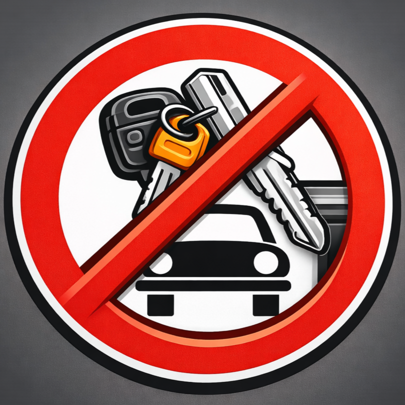 No car keys/lockouts - No key cutting